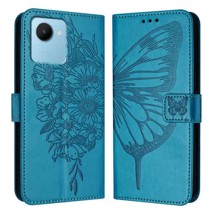 Embossed Butterfly Leather Phone Case, For Realme 10T 5G / 10s 5G / 9i 5G India, For Realme C30 4G/C30s/Narzo 50i Prime, For Realme GT Neo 3T, For Realme V23 / Narzo 50 5G, For Realme C20 / C11 2021 / C21, For Realme C21Y