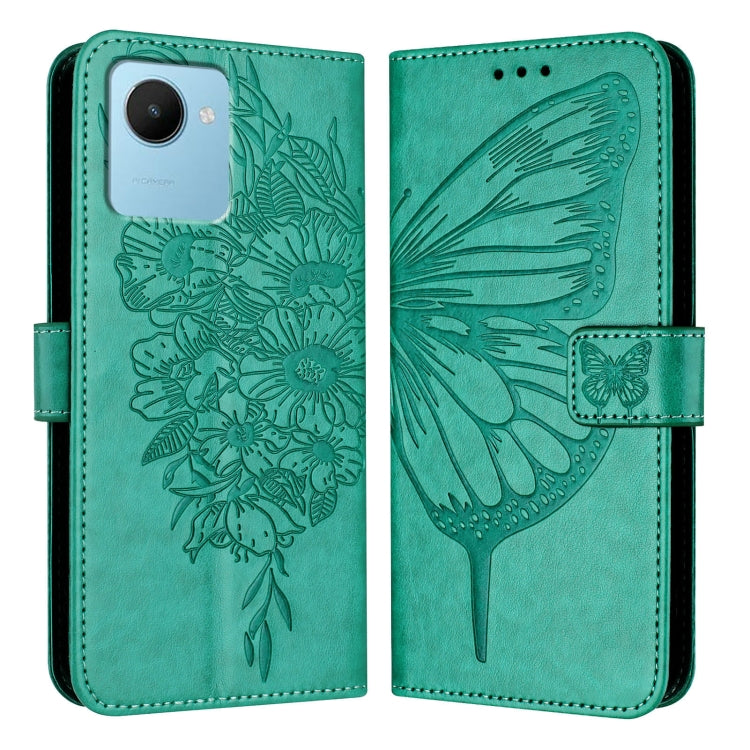 Embossed Butterfly Leather Phone Case, For Realme 10T 5G / 10s 5G / 9i 5G India, For Realme C30 4G/C30s/Narzo 50i Prime, For Realme GT Neo 3T, For Realme V23 / Narzo 50 5G, For Realme C20 / C11 2021 / C21, For Realme C21Y