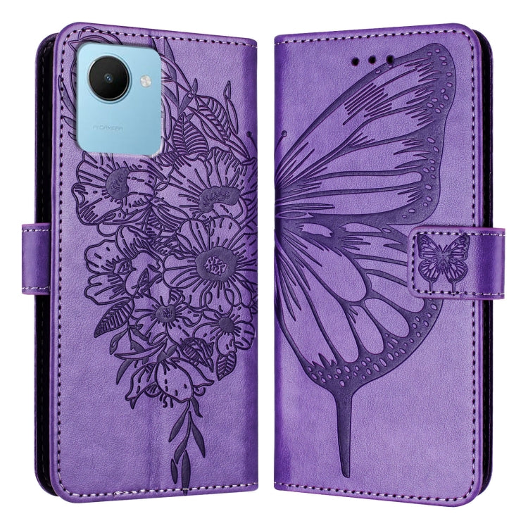 Embossed Butterfly Leather Phone Case, For Realme 10T 5G / 10s 5G / 9i 5G India, For Realme C30 4G/C30s/Narzo 50i Prime, For Realme GT Neo 3T, For Realme V23 / Narzo 50 5G, For Realme C20 / C11 2021 / C21, For Realme C21Y
