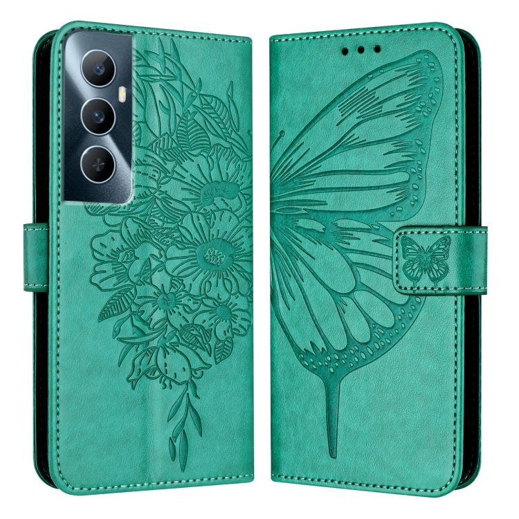 Embossed Butterfly Leather Phone Case, For Realme GT5 240W / GT5 5G, For Realme 11 5G Global / 11X 5G, For Realme C53 India/Narzo N53 4G Global, For Realme Narzo 60 Pro Global, For Realme C65 4G Global, For Realme C33 2022 / C33 2023 Global