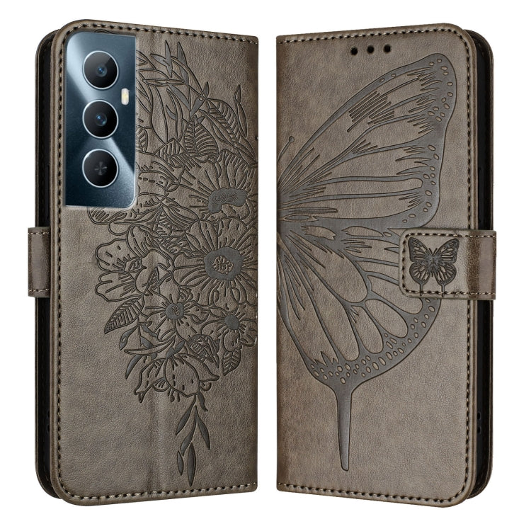 Embossed Butterfly Leather Phone Case, For Realme GT5 240W / GT5 5G, For Realme 11 5G Global / 11X 5G, For Realme C53 India/Narzo N53 4G Global, For Realme Narzo 60 Pro Global, For Realme C65 4G Global, For Realme C33 2022 / C33 2023 Global