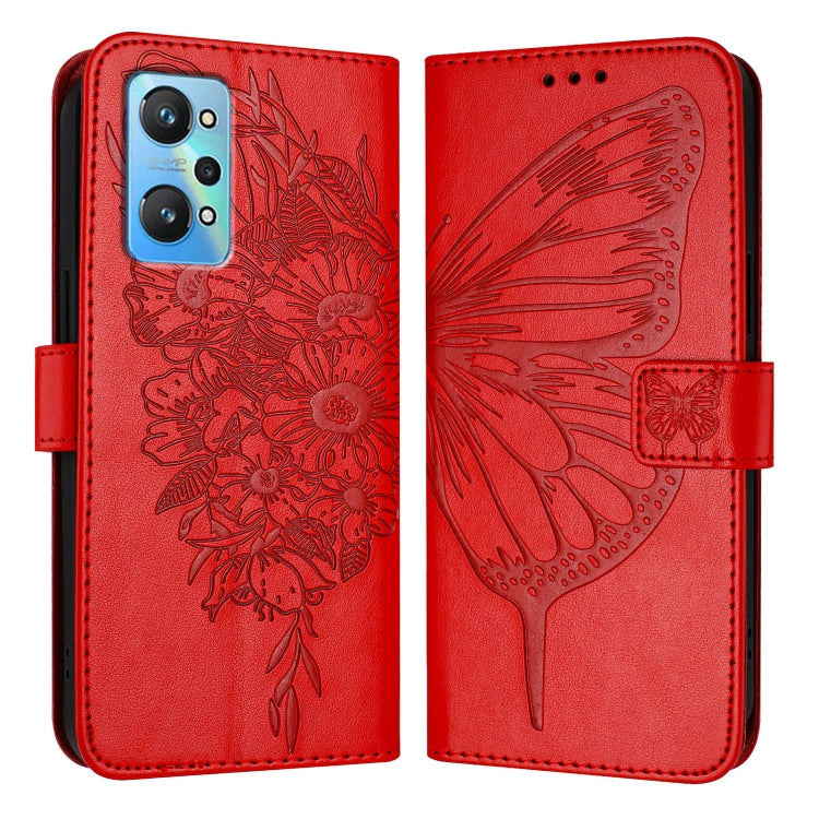Embossed Butterfly Leather Phone Case, For Realme 10T 5G / 10s 5G / 9i 5G India, For Realme C30 4G/C30s/Narzo 50i Prime, For Realme GT Neo 3T, For Realme V23 / Narzo 50 5G, For Realme C20 / C11 2021 / C21, For Realme C21Y