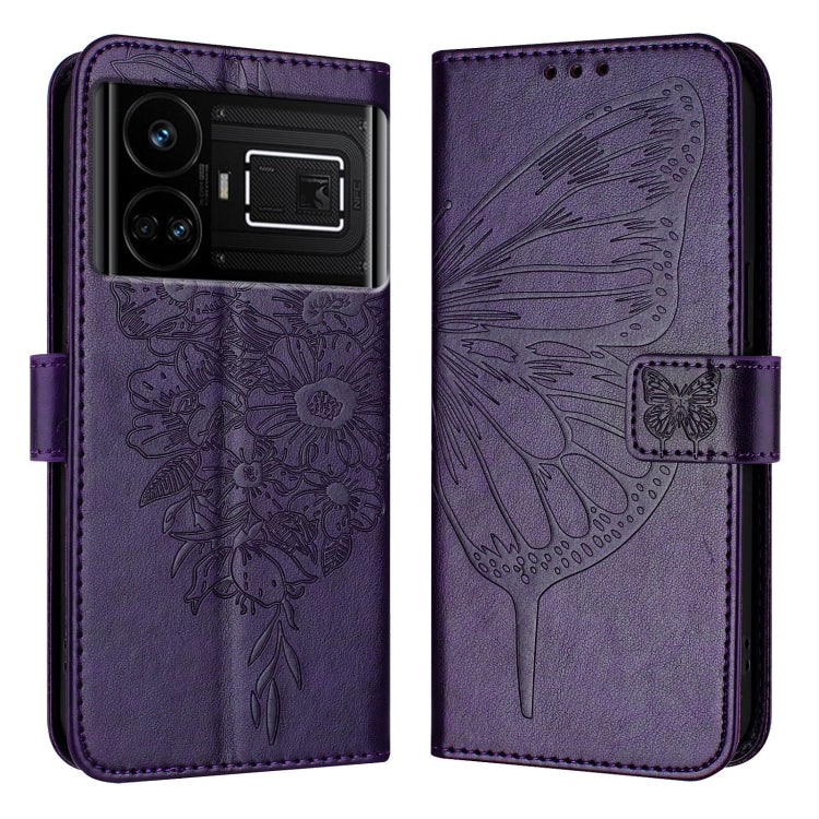 Embossed Butterfly Leather Phone Case, For Realme GT5 240W / GT5 5G, For Realme 11 5G Global / 11X 5G, For Realme C53 India/Narzo N53 4G Global, For Realme Narzo 60 Pro Global, For Realme C65 4G Global, For Realme C33 2022 / C33 2023 Global