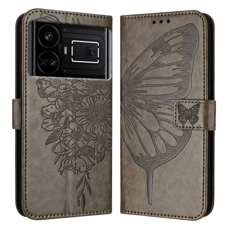 Embossed Butterfly Leather Phone Case, For Realme GT5 240W / GT5 5G, For Realme 11 5G Global / 11X 5G, For Realme C53 India/Narzo N53 4G Global, For Realme Narzo 60 Pro Global, For Realme C65 4G Global, For Realme C33 2022 / C33 2023 Global