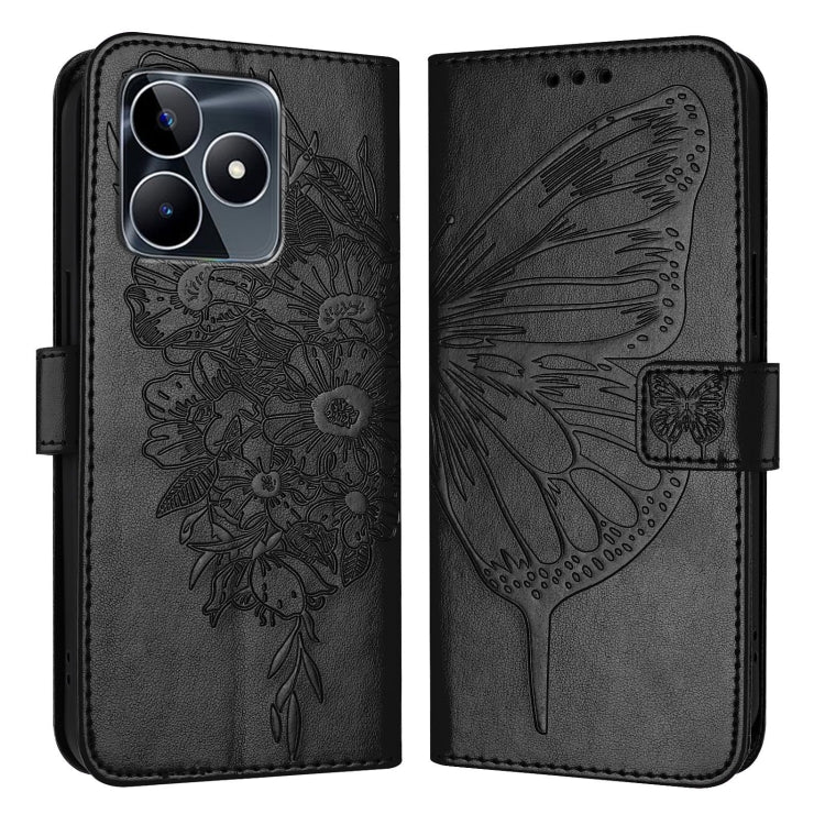 Embossed Butterfly Leather Phone Case, For Realme 12 5G Global, For Realme Note 50 4G Global / C51 4G, For Realme 12 Pro 5G / 12 Pro+ 5G Global, For Realme C67 4G Global, For Realme C67 5G India/Narzo 60x Global, For Realme 11 4G Global