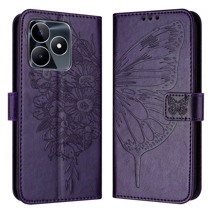 Embossed Butterfly Leather Phone Case, For Realme 12 5G Global, For Realme Note 50 4G Global / C51 4G, For Realme 12 Pro 5G / 12 Pro+ 5G Global, For Realme C67 4G Global, For Realme C67 5G India/Narzo 60x Global, For Realme 11 4G Global
