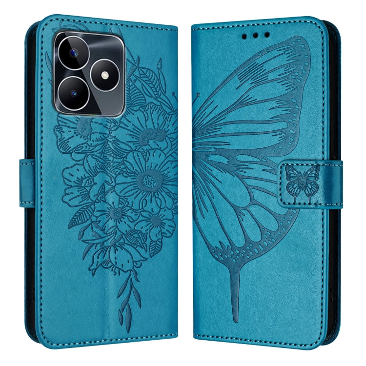 Embossed Butterfly Leather Phone Case, For Realme 12 5G Global, For Realme Note 50 4G Global / C51 4G, For Realme 12 Pro 5G / 12 Pro+ 5G Global, For Realme C67 4G Global, For Realme C67 5G India/Narzo 60x Global, For Realme 11 4G Global