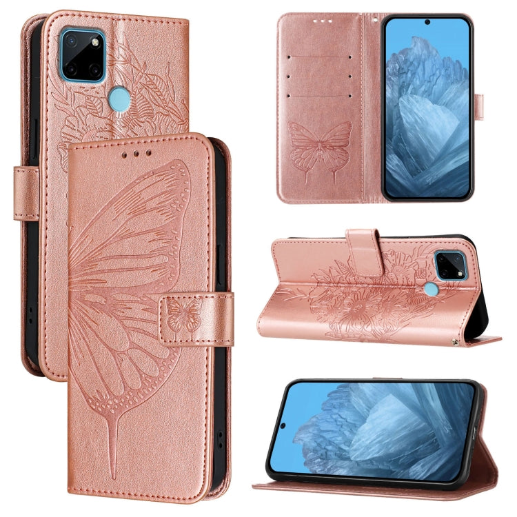Embossed Butterfly Leather Phone Case, For Realme 10T 5G / 10s 5G / 9i 5G India, For Realme C30 4G/C30s/Narzo 50i Prime, For Realme GT Neo 3T, For Realme V23 / Narzo 50 5G, For Realme C20 / C11 2021 / C21, For Realme C21Y