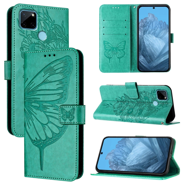Embossed Butterfly Leather Phone Case, For Realme 10T 5G / 10s 5G / 9i 5G India, For Realme C30 4G/C30s/Narzo 50i Prime, For Realme GT Neo 3T, For Realme V23 / Narzo 50 5G, For Realme C20 / C11 2021 / C21, For Realme C21Y