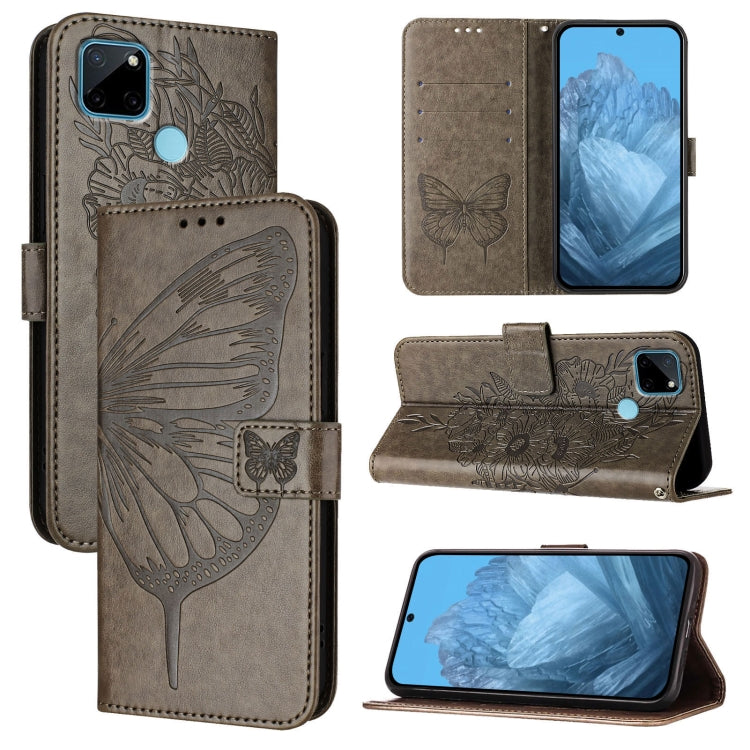 Embossed Butterfly Leather Phone Case, For Realme 10T 5G / 10s 5G / 9i 5G India, For Realme C30 4G/C30s/Narzo 50i Prime, For Realme GT Neo 3T, For Realme V23 / Narzo 50 5G, For Realme C20 / C11 2021 / C21, For Realme C21Y