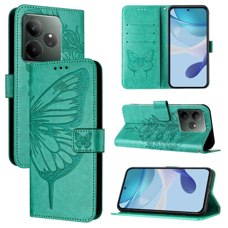 Embossed Butterfly Leather Phone Case, For Realme 14 Pro, For Realme GT7 Pro 5G, For Realme 13 Pro / 13 Pro+ 5G, For Realme GT 6 5G Global, For Realme GT 6T 5G Global, For Realme 12+ Global/Narzo 70 Pro India