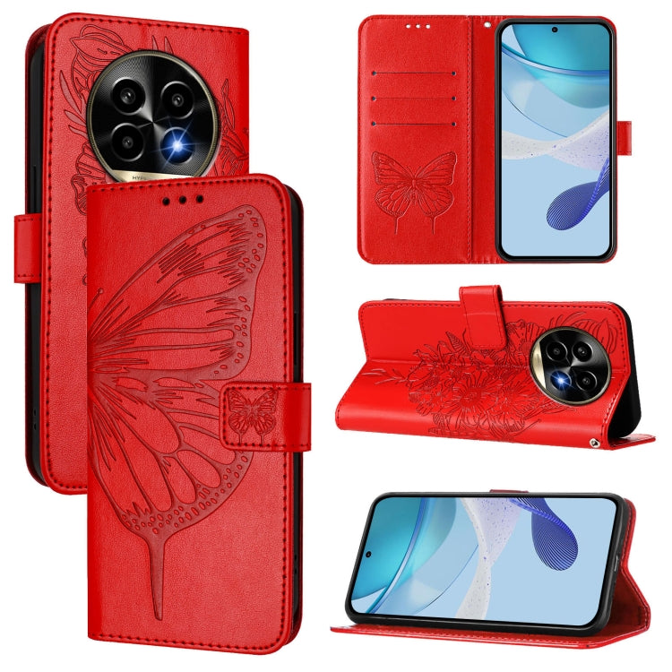 Embossed Butterfly Leather Phone Case, For Realme 14 Pro, For Realme GT7 Pro 5G, For Realme 13 Pro / 13 Pro+ 5G, For Realme GT 6 5G Global, For Realme GT 6T 5G Global, For Realme 12+ Global/Narzo 70 Pro India