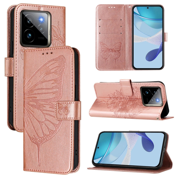 Embossed Butterfly Leather Phone Case, For Realme 14 Pro, For Realme GT7 Pro 5G, For Realme 13 Pro / 13 Pro+ 5G, For Realme GT 6 5G Global, For Realme GT 6T 5G Global, For Realme 12+ Global/Narzo 70 Pro India