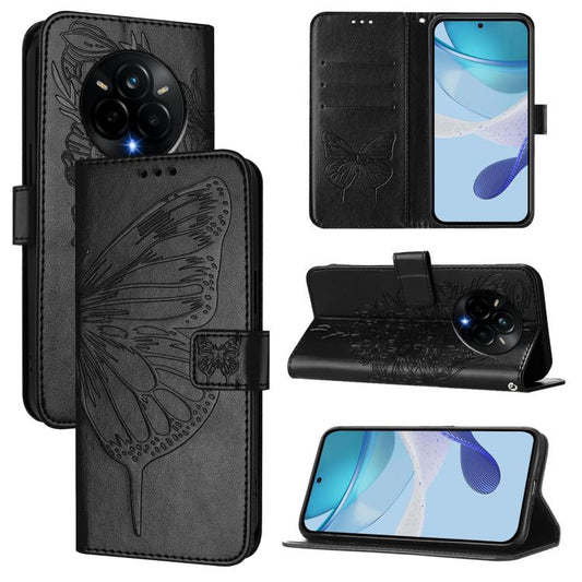 Embossed Butterfly Leather Phone Case, For Realme 14 Pro, For Realme GT7 Pro 5G, For Realme 13 Pro / 13 Pro+ 5G, For Realme GT 6 5G Global, For Realme GT 6T 5G Global, For Realme 12+ Global/Narzo 70 Pro India
