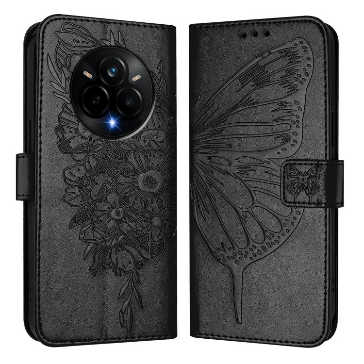 Embossed Butterfly Leather Phone Case, For Realme 14 Pro, For Realme GT7 Pro 5G, For Realme 13 Pro / 13 Pro+ 5G, For Realme GT 6 5G Global, For Realme GT 6T 5G Global, For Realme 12+ Global/Narzo 70 Pro India