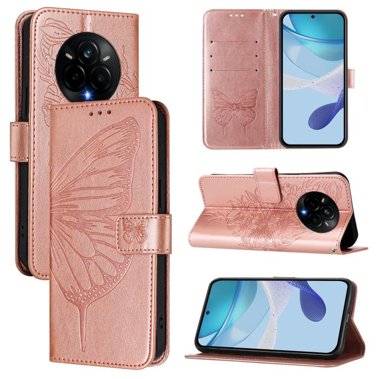 Embossed Butterfly Leather Phone Case, For Realme 14 Pro, For Realme GT7 Pro 5G, For Realme 13 Pro / 13 Pro+ 5G, For Realme GT 6 5G Global, For Realme GT 6T 5G Global, For Realme 12+ Global/Narzo 70 Pro India
