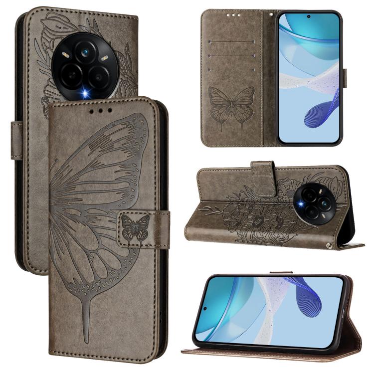 Embossed Butterfly Leather Phone Case, For Realme 14 Pro, For Realme GT7 Pro 5G, For Realme 13 Pro / 13 Pro+ 5G, For Realme GT 6 5G Global, For Realme GT 6T 5G Global, For Realme 12+ Global/Narzo 70 Pro India