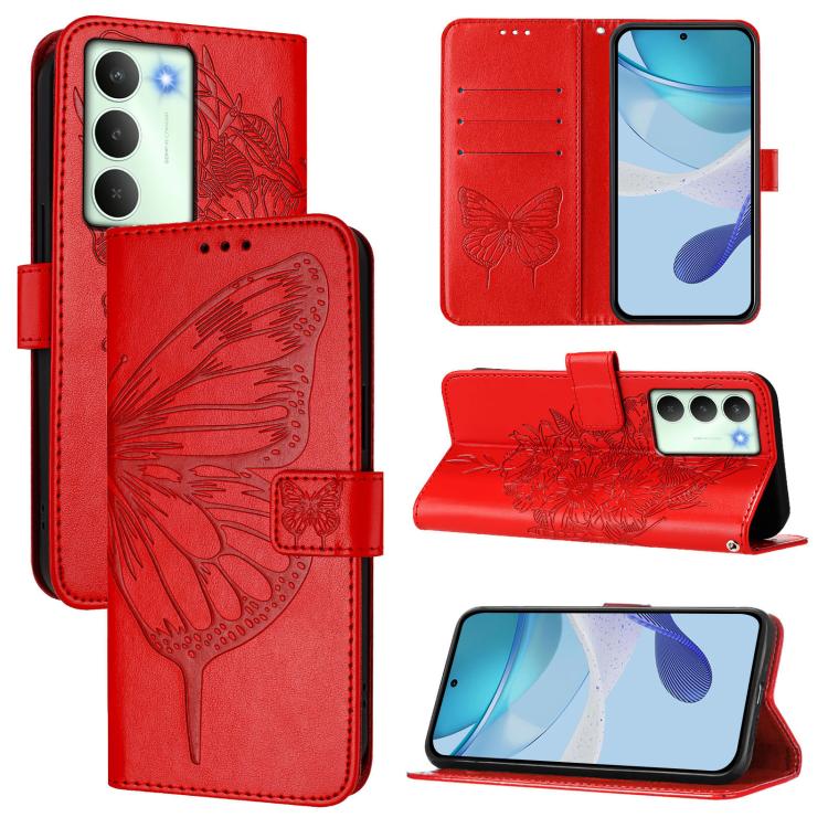 Embossed Butterfly Leather Phone Case, For Realme C71 4G Global, For Realme Neo7 Turbo 5G, For Realme V70 / 14x Global / C75 5G, For Realme Narzo 80 Pro / 14 Pro 5G India, For Realme 14 5G Global / P3 5G India, For Realme 14 Pro+