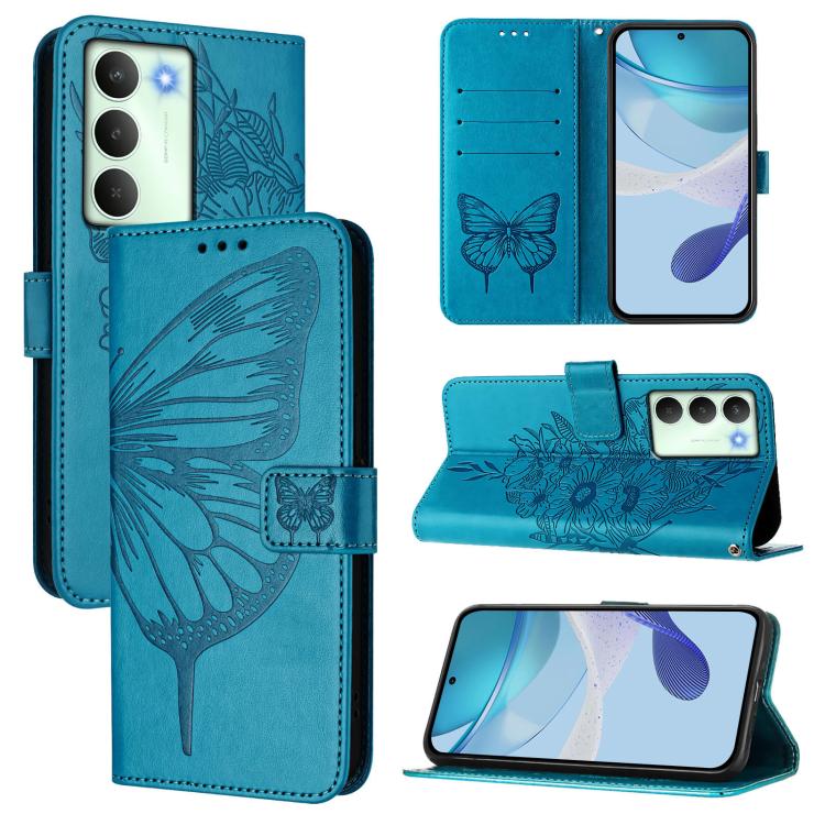 Embossed Butterfly Leather Phone Case, For Realme C71 4G Global, For Realme Neo7 Turbo 5G, For Realme V70 / 14x Global / C75 5G, For Realme Narzo 80 Pro / 14 Pro 5G India, For Realme 14 5G Global / P3 5G India, For Realme 14 Pro+