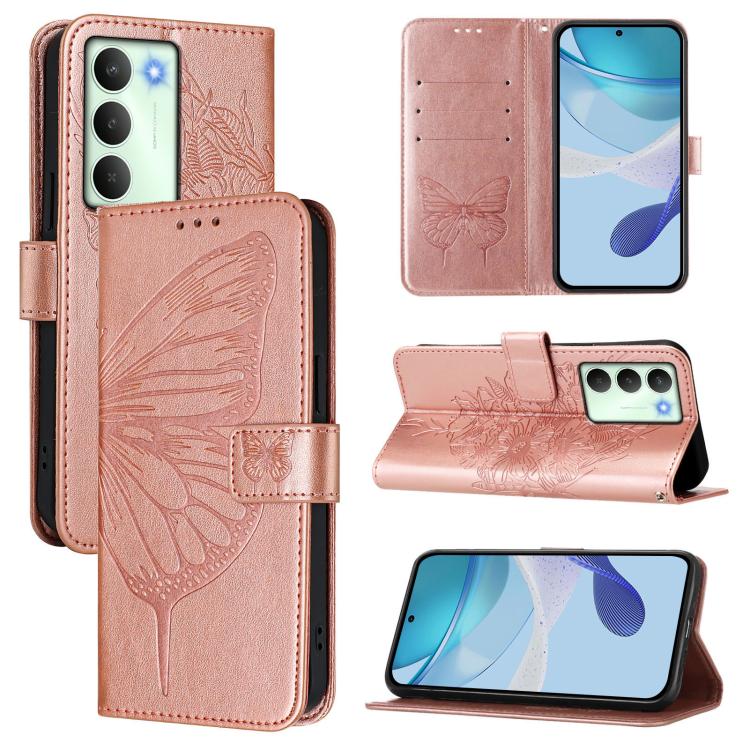 Embossed Butterfly Leather Phone Case, For Realme C71 4G Global, For Realme Neo7 Turbo 5G, For Realme V70 / 14x Global / C75 5G, For Realme Narzo 80 Pro / 14 Pro 5G India, For Realme 14 5G Global / P3 5G India, For Realme 14 Pro+