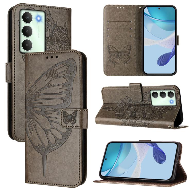 Embossed Butterfly Leather Phone Case, For Realme C71 4G Global, For Realme Neo7 Turbo 5G, For Realme V70 / 14x Global / C75 5G, For Realme Narzo 80 Pro / 14 Pro 5G India, For Realme 14 5G Global / P3 5G India, For Realme 14 Pro+