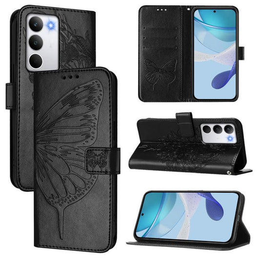 Embossed Butterfly Leather Phone Case, For Realme C71 4G Global, For Realme Neo7 Turbo 5G, For Realme V70 / 14x Global / C75 5G, For Realme Narzo 80 Pro / 14 Pro 5G India, For Realme 14 5G Global / P3 5G India, For Realme 14 Pro+