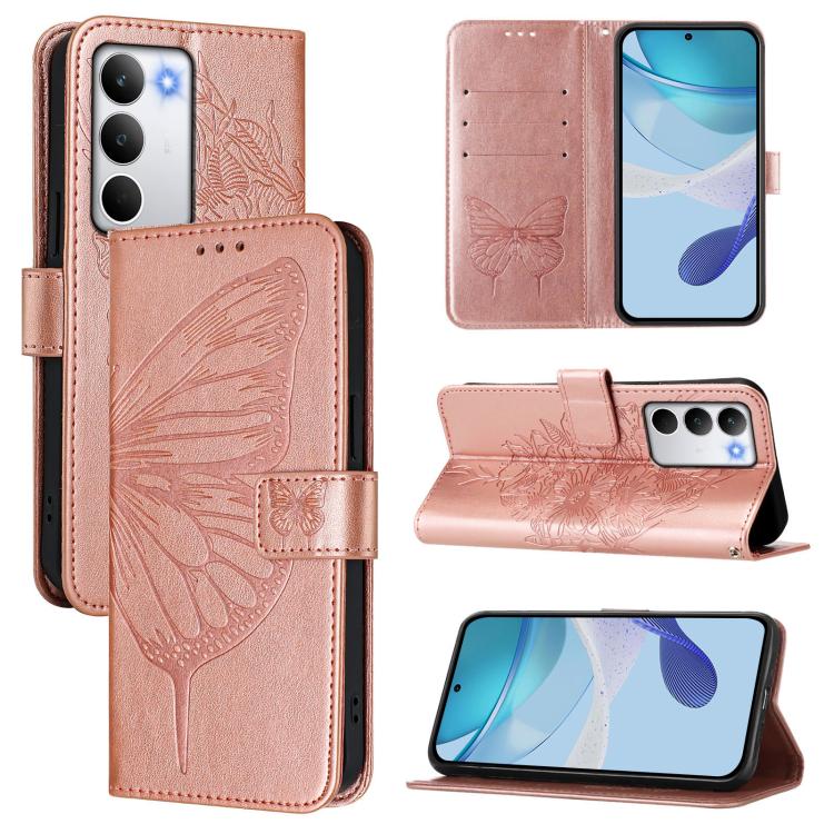 Embossed Butterfly Leather Phone Case, For Realme C71 4G Global, For Realme Neo7 Turbo 5G, For Realme V70 / 14x Global / C75 5G, For Realme Narzo 80 Pro / 14 Pro 5G India, For Realme 14 5G Global / P3 5G India, For Realme 14 Pro+