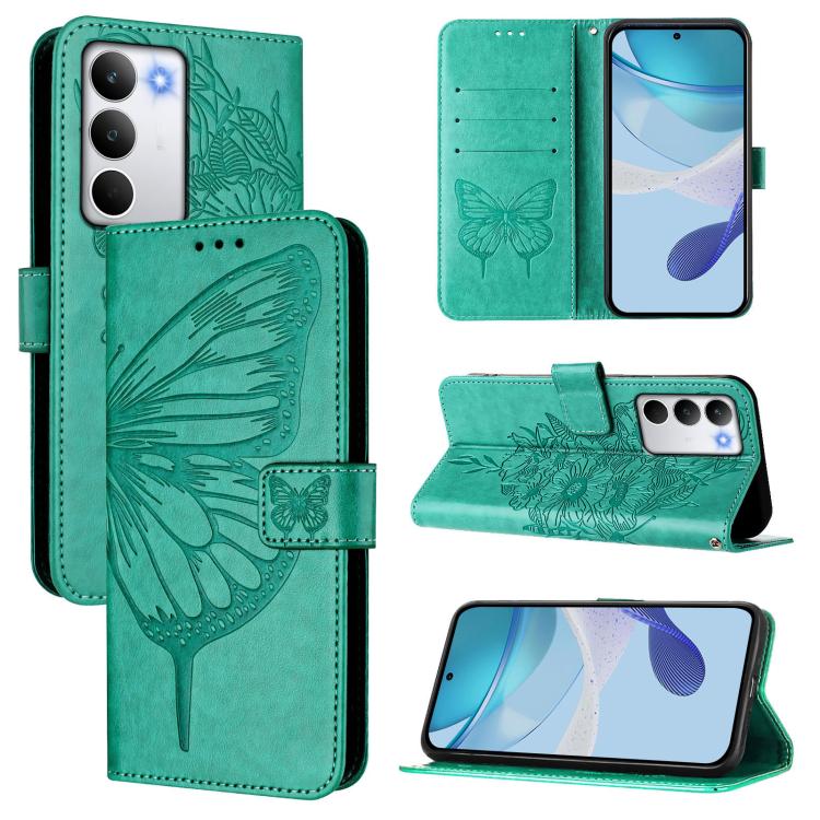 Embossed Butterfly Leather Phone Case, For Realme C71 4G Global, For Realme Neo7 Turbo 5G, For Realme V70 / 14x Global / C75 5G, For Realme Narzo 80 Pro / 14 Pro 5G India, For Realme 14 5G Global / P3 5G India, For Realme 14 Pro+