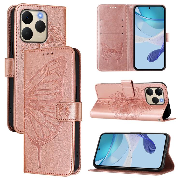 Embossed Butterfly Leather Phone Case, For Realme C85 5G / 15x 5G India, For Realme P4 Pro 5G, For Realme P4, For Realme 15T Global, For Realme C71 4G India, For Realme 15 5G / Realme 15 Pro 5G