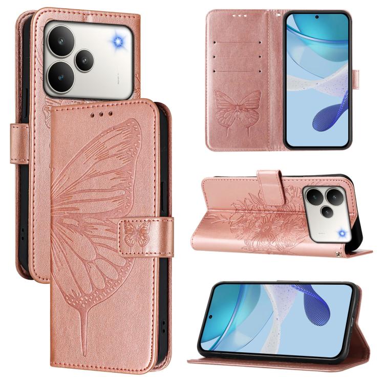 Embossed Butterfly Leather Phone Case, For Realme C85 5G / 15x 5G India, For Realme P4 Pro 5G, For Realme P4, For Realme 15T Global, For Realme C71 4G India, For Realme 15 5G / Realme 15 Pro 5G