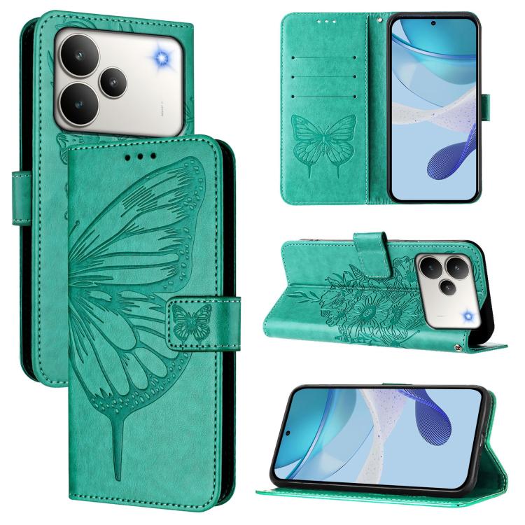 Embossed Butterfly Leather Phone Case, For Realme C85 5G / 15x 5G India, For Realme P4 Pro 5G, For Realme P4, For Realme 15T Global, For Realme C71 4G India, For Realme 15 5G / Realme 15 Pro 5G