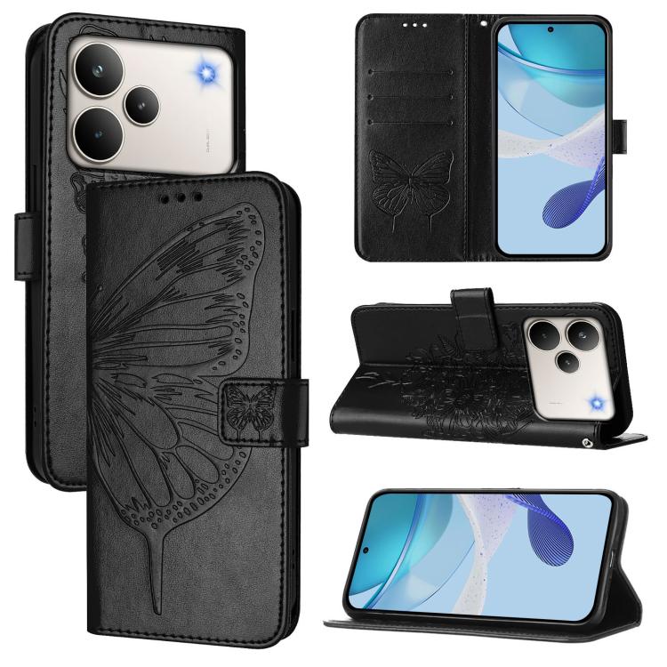 Embossed Butterfly Leather Phone Case, For Realme C85 5G / 15x 5G India, For Realme P4 Pro 5G, For Realme P4, For Realme 15T Global, For Realme C71 4G India, For Realme 15 5G / Realme 15 Pro 5G