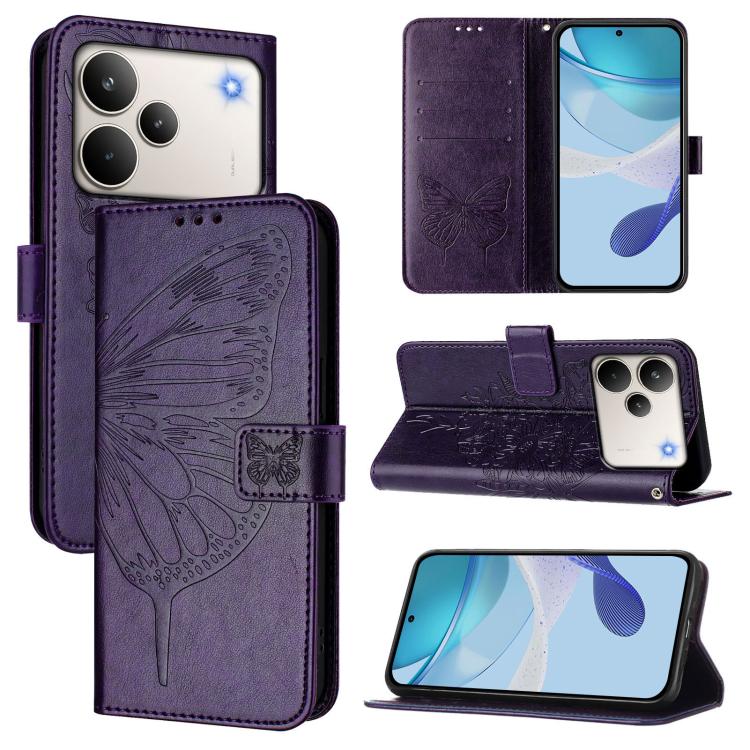 Embossed Butterfly Leather Phone Case, For Realme C85 5G / 15x 5G India, For Realme P4 Pro 5G, For Realme P4, For Realme 15T Global, For Realme C71 4G India, For Realme 15 5G / Realme 15 Pro 5G