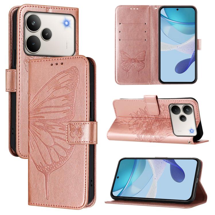 Embossed Butterfly Leather Phone Case, For Realme C85 5G / 15x 5G India, For Realme P4 Pro 5G, For Realme P4, For Realme 15T Global, For Realme C71 4G India, For Realme 15 5G / Realme 15 Pro 5G