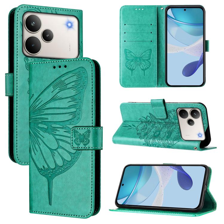 Embossed Butterfly Leather Phone Case, For Realme C85 5G / 15x 5G India, For Realme P4 Pro 5G, For Realme P4, For Realme 15T Global, For Realme C71 4G India, For Realme 15 5G / Realme 15 Pro 5G