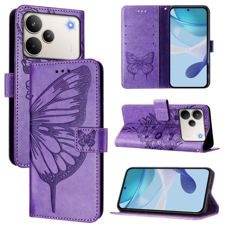 Embossed Butterfly Leather Phone Case, For Realme C85 5G / 15x 5G India, For Realme P4 Pro 5G, For Realme P4, For Realme 15T Global, For Realme C71 4G India, For Realme 15 5G / Realme 15 Pro 5G