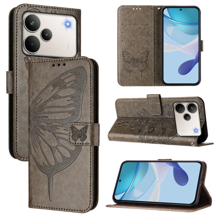 Embossed Butterfly Leather Phone Case, For Realme C85 5G / 15x 5G India, For Realme P4 Pro 5G, For Realme P4, For Realme 15T Global, For Realme C71 4G India, For Realme 15 5G / Realme 15 Pro 5G