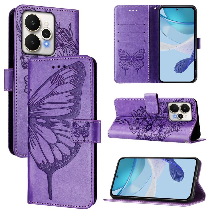 Embossed Butterfly Leather Phone Case, For Realme C85 5G / 15x 5G India, For Realme P4 Pro 5G, For Realme P4, For Realme 15T Global, For Realme C71 4G India, For Realme 15 5G / Realme 15 Pro 5G