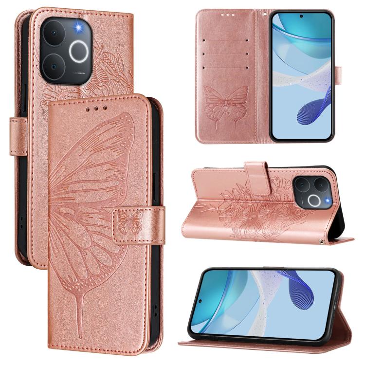 Embossed Butterfly Leather Phone Case, For Realme C85 5G / 15x 5G India, For Realme P4 Pro 5G, For Realme P4, For Realme 15T Global, For Realme C71 4G India, For Realme 15 5G / Realme 15 Pro 5G