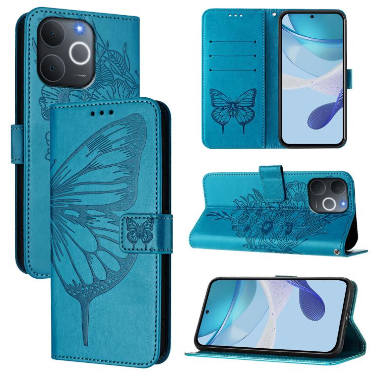 Embossed Butterfly Leather Phone Case, For Realme P4x 5G / OnePlus Nord CE6 Lite, For Realme 16T 5G Global, For Realme C100 5G / C85 5G Global, For Realme 16 Pro+ 5G Global, For Realme 16 Pro 5G Global, For Realme Note 70 4G / 70T 4G