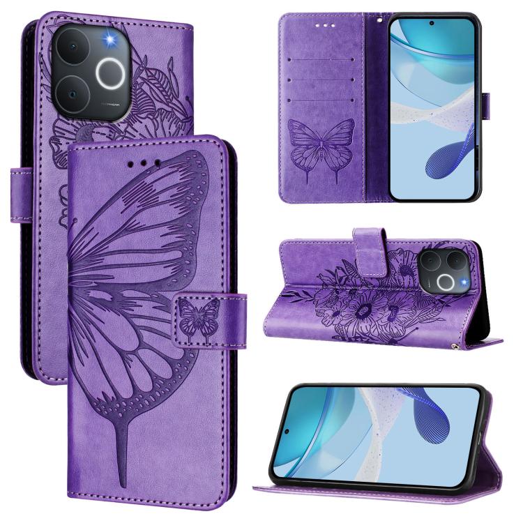 Embossed Butterfly Leather Phone Case, For Realme P4x 5G / OnePlus Nord CE6 Lite, For Realme 16T 5G Global, For Realme C100 5G / C85 5G Global, For Realme 16 Pro+ 5G Global, For Realme 16 Pro 5G Global, For Realme Note 70 4G / 70T 4G