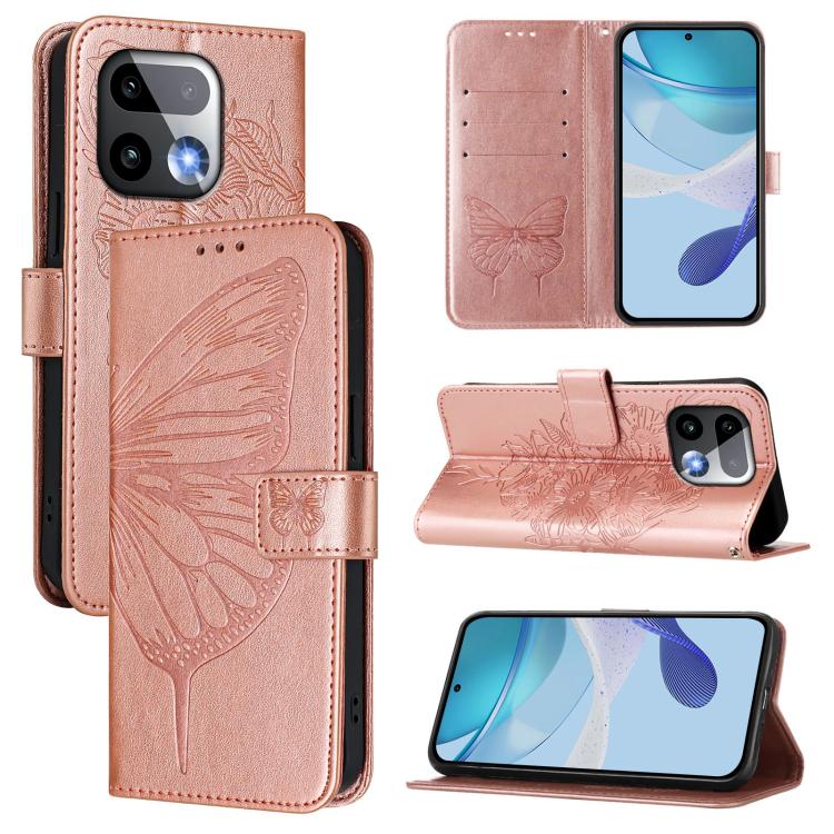 Embossed Butterfly Leather Phone Case, For Realme P4x 5G / OnePlus Nord CE6 Lite, For Realme 16T 5G Global, For Realme C100 5G / C85 5G Global, For Realme 16 Pro+ 5G Global, For Realme 16 Pro 5G Global, For Realme Note 70 4G / 70T 4G