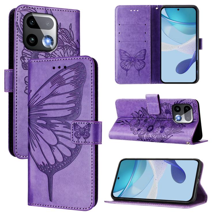 Embossed Butterfly Leather Phone Case, For Realme P4x 5G / OnePlus Nord CE6 Lite, For Realme 16T 5G Global, For Realme C100 5G / C85 5G Global, For Realme 16 Pro+ 5G Global, For Realme 16 Pro 5G Global, For Realme Note 70 4G / 70T 4G