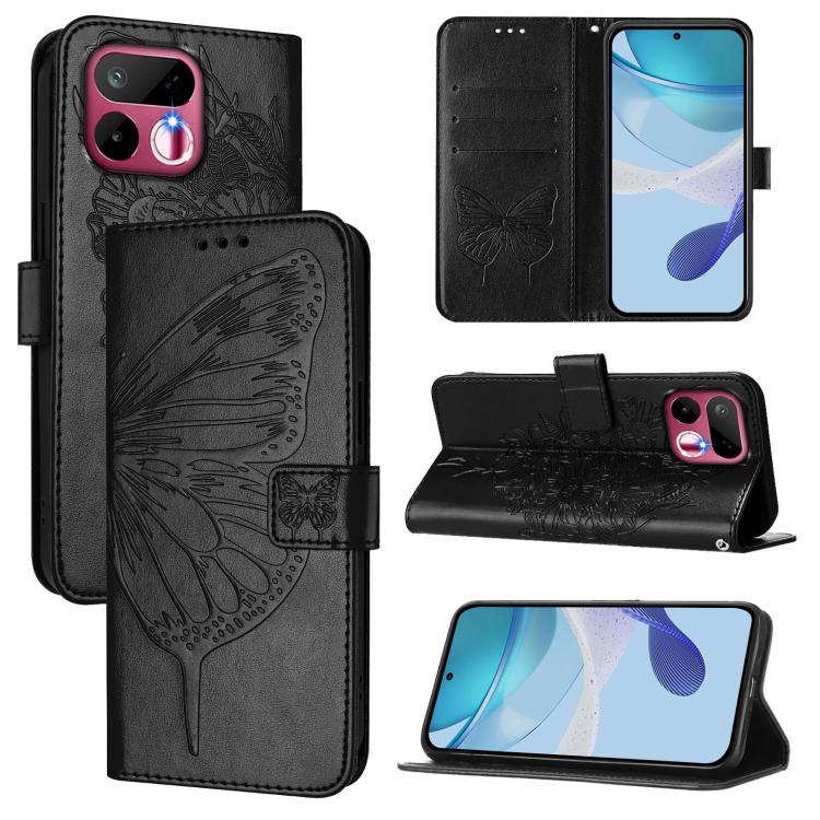 Embossed Butterfly Leather Phone Case, For Realme P4x 5G / OnePlus Nord CE6 Lite, For Realme 16T 5G Global, For Realme C100 5G / C85 5G Global, For Realme 16 Pro+ 5G Global, For Realme 16 Pro 5G Global, For Realme Note 70 4G / 70T 4G