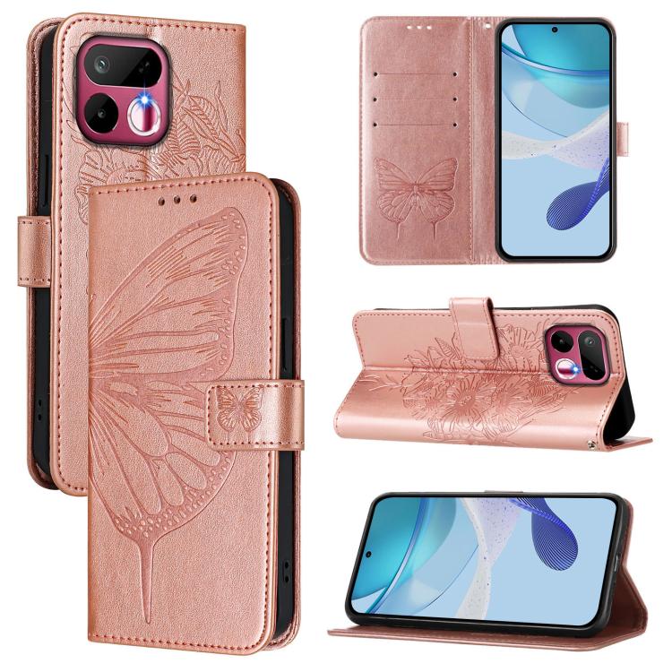 Embossed Butterfly Leather Phone Case, For Realme P4x 5G / OnePlus Nord CE6 Lite, For Realme 16T 5G Global, For Realme C100 5G / C85 5G Global, For Realme 16 Pro+ 5G Global, For Realme 16 Pro 5G Global, For Realme Note 70 4G / 70T 4G