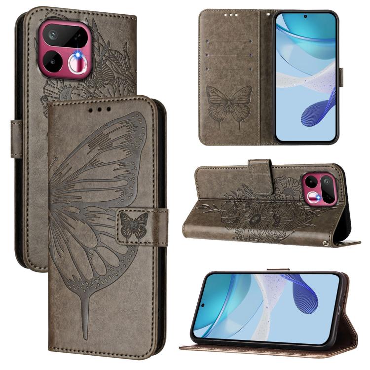 Embossed Butterfly Leather Phone Case, For Realme P4x 5G / OnePlus Nord CE6 Lite, For Realme 16T 5G Global, For Realme C100 5G / C85 5G Global, For Realme 16 Pro+ 5G Global, For Realme 16 Pro 5G Global, For Realme Note 70 4G / 70T 4G