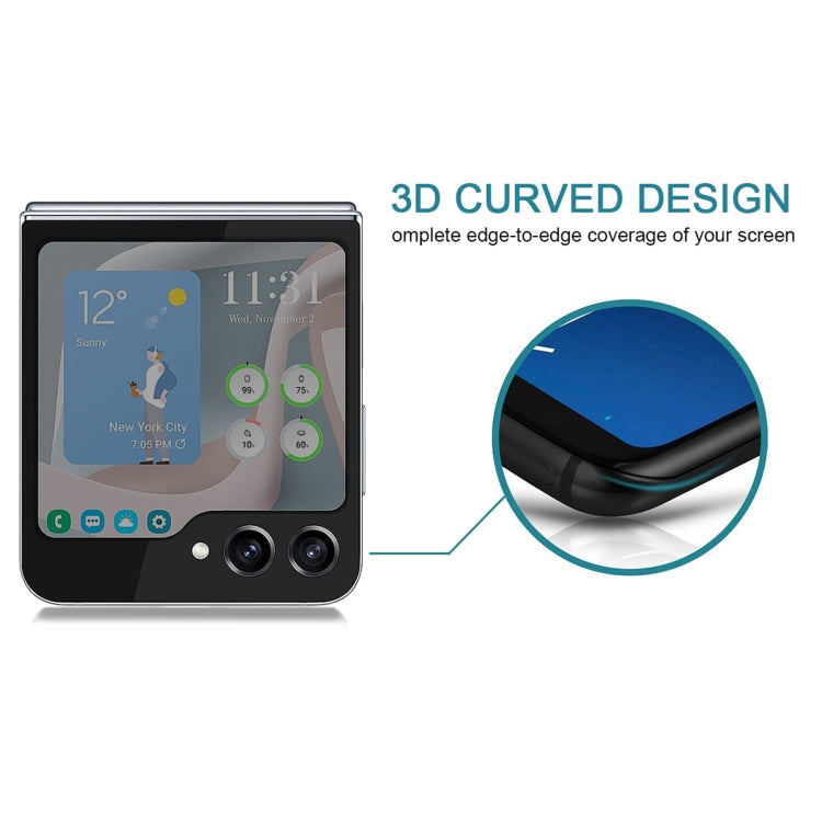 External Small Screen High Transparency Privacy Full Cover Screen Protector, For Samsung Galaxy Z Flip6