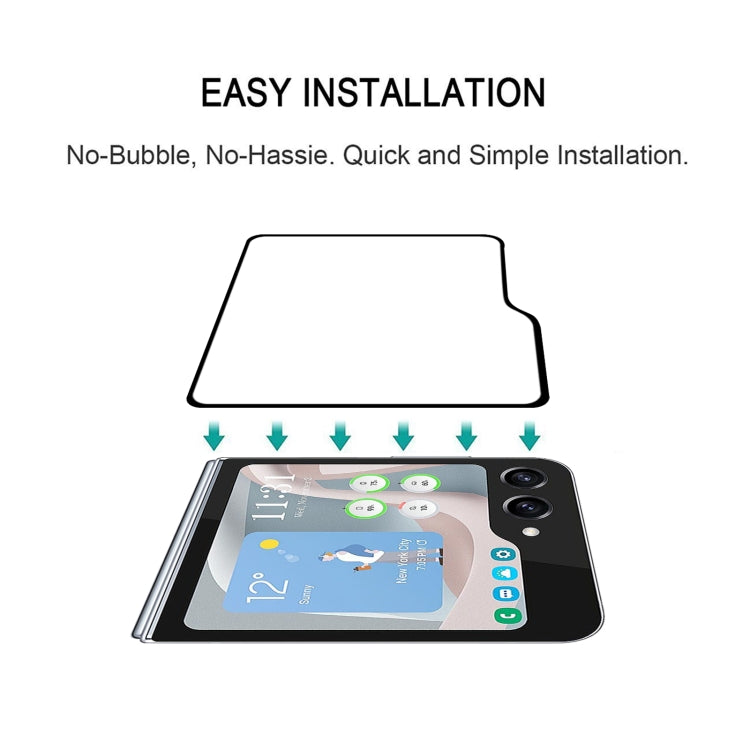 External Small Screen Full Glue Full Cover Screen Protector, For Samsung Galaxy Z Flip6