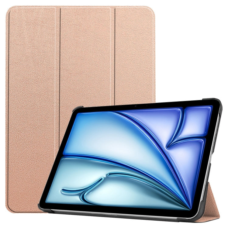 Custer Pure Color 3-Fold Holder Smart Leather Tablet Case, For iPad mini 8 2026, For iPad Air 13 2026 / 2025 / 2024, For iPad Pro 13 2025 / 2024