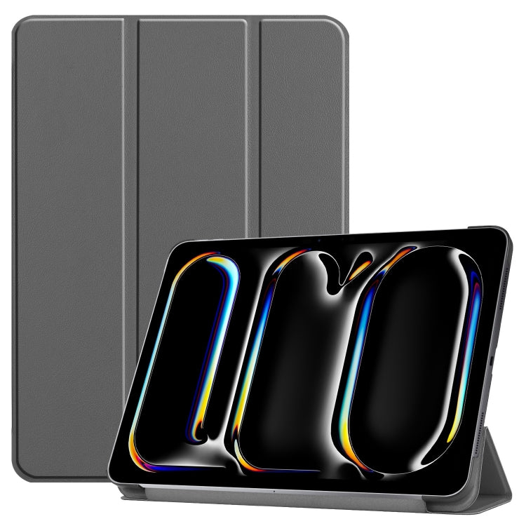 Custer Pure Color 3-Fold Holder Smart Leather Tablet Case, For iPad mini 8 2026, For iPad Air 13 2026 / 2025 / 2024, For iPad Pro 13 2025 / 2024